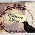 Dishwasher Magnet Clean Dirty Dishes Flip Sign..