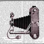 Mouse Pad Vintage Camera Dictionary Book Page..