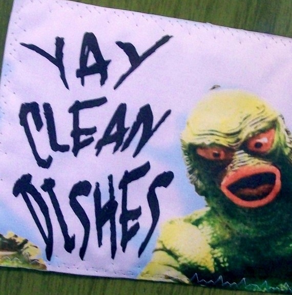 Monsters Dishwasher Magnet Clean Dirty Flip Sign
