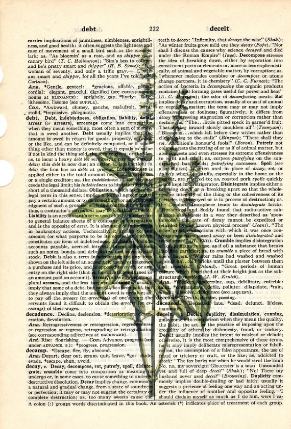 Dictionary Book Page Art Print Basil Herb