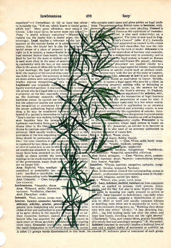 Dictionary Book Page Art Print Tarragon Herb